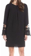 AGB Dress Womens Black Lace Sleeve 6 