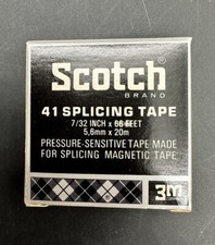 Vtg Scotch 3M 41 Splicing Tape 41-7/32-66 7/32  x66' Magnetic Tape New Old Stock