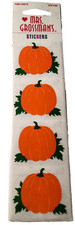 VTG 1999 Mrs. Grossman's Stickers Pumpkin Thanksgiving Retired 3 Sheets New NIP