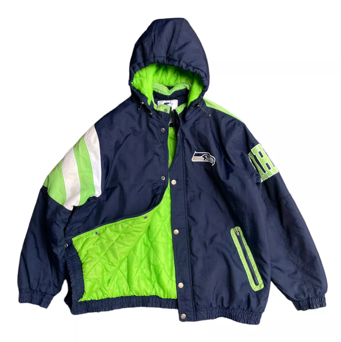 vintage 90 s Seattle Seahawks Starter NFL pro line zipup jacket size XXL