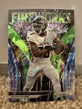 2021 Panini Prizm Fireworks Green Cracked Ice Prizm #F-7 CALVIN RIDLEY SP Falcon