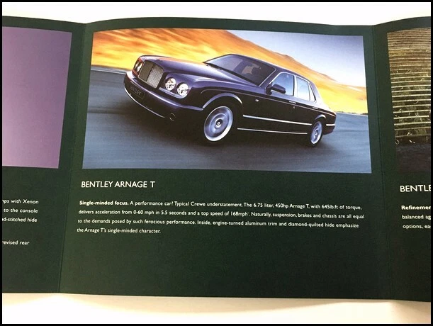 2004 2005 Bentley Arnage Original Car Sales Brochure Catalog - Arnage T R Foto 3 de 4