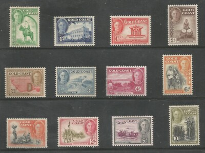 GOLD COAST SG135-46 THE 1948 GVI SET 0F 12 FINE MOUNTED MINT CAT .£85 ...