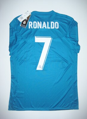 New 2017-2018 Real Madrid Cristiano Ronaldo Adidas Third Kit Teal - Main Image
