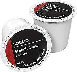 Amazon Brand -  Dark Roast Coffee Pods, 100 Count (Pack of 1) French Roast