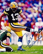 AUTOGRAPHED 8x10 Color Photo Chris Jacke w/ 820 Career Points Inscrip. - Packers