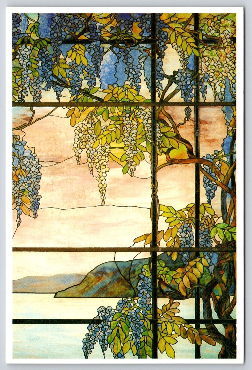 View of Oyster Bay Louis Comfort Tiffany 1905 Stained Glass Window
