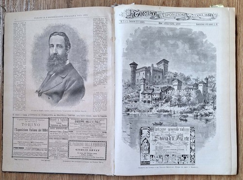 EXPO TORINO 1884 - Veduta - Illustrato - GASTRONOMIA - GRISSINI - VELOCIPEDI - Bild 3 von 7