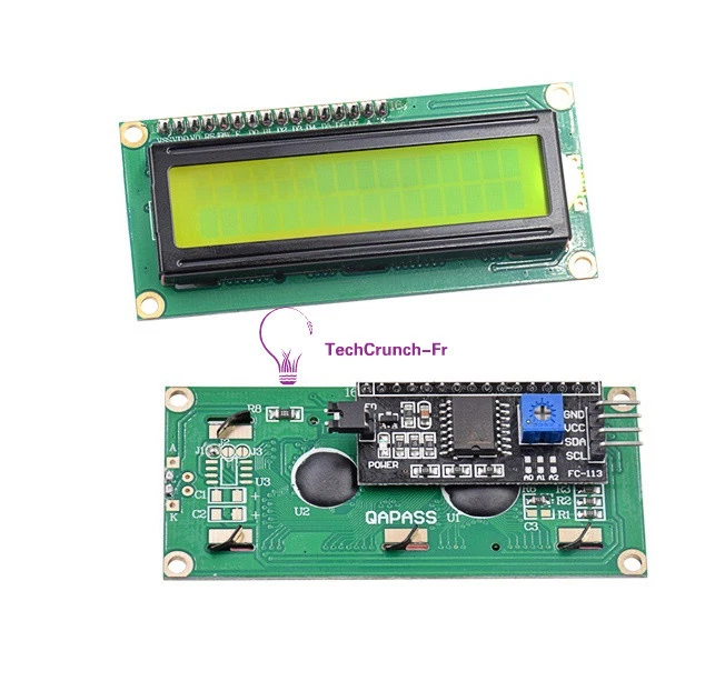 Yellow LCD I2C Modul LCD1602 16x2 Zeichen Display HD44780 Arduino Raspberry Pi - Photo 2/4