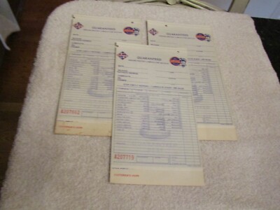 Vintage Skelly Grease Master Lubrication Service Order Gas Station Form NOS 3