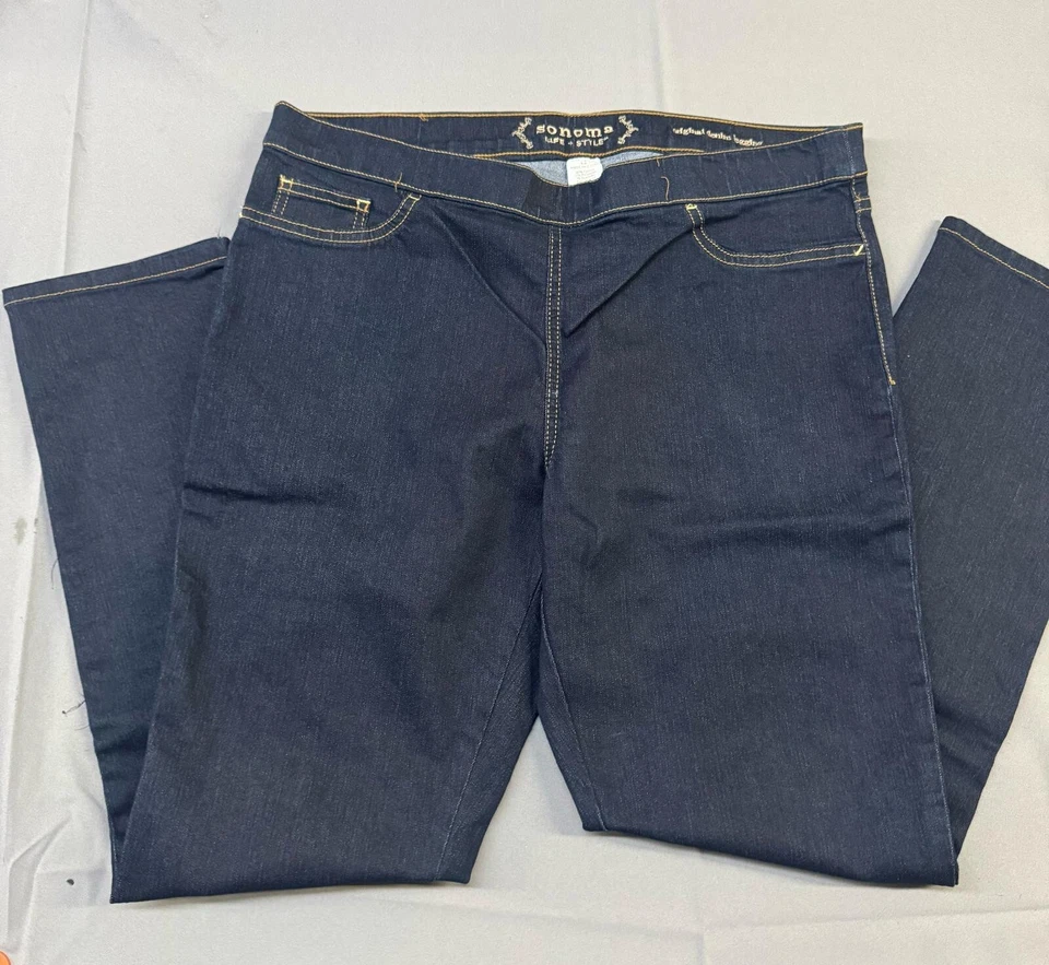 Legging de mezclilla Sonoma Original para mujer, azul marino oscuro Foto 4 de 4