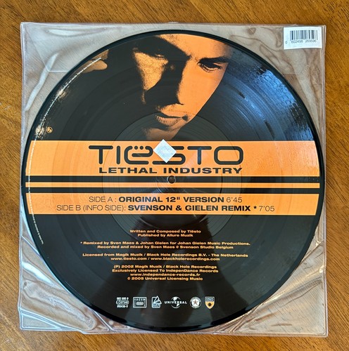 Tiesto - Lethal Industry (2005) 12" Remix Picture Disc - Import (Fr), Rare, VG+ - Picture 3 of 3