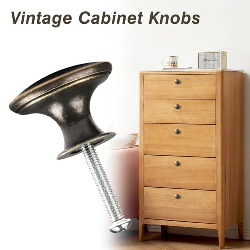 Pomelli per armadio vintage 24 pezzi, pomelli per cassetti chic, cucina bronzo antico - Foto 4 di 5