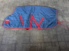 Rambo Stable blanket 78" navy with red