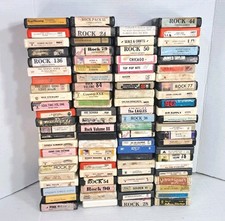 Lot of 90 Vintage 8-Track Tapes Rock Country Pop Mix Untested AS IS Collection
