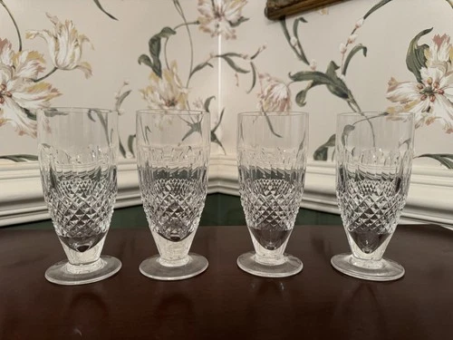 Vintage Waterford Crystal Colleen Iced Tea Glasses 6 3/8" Set of 4