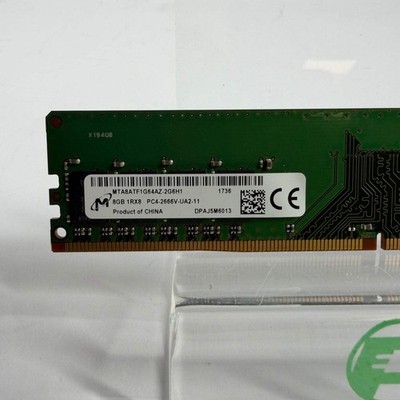 Micron Desktop RAM 8GB (1x8GB) DDR4 2666MHz PC4-2666V-UA2-11 for