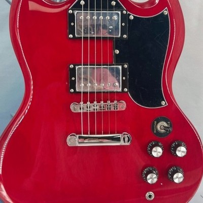 SG Standard Cherry Red Electric Guitar HH Pickups Fixed Bridge 6Strings ShipUS