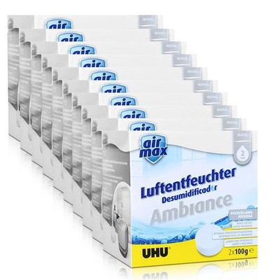 10x Uhu Air Max Ambiance Nachfülltabs, 2x 100g neutral Luftentfeuchter