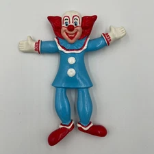 Larry Harmon's Bozo The Clown 1987 Bendable Rubber 6" Tall Toy Figure by Jesco