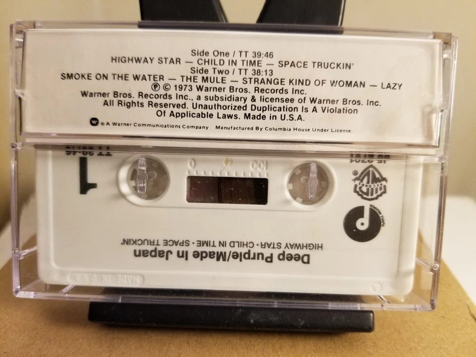 Deep Purple Made In Japan Live (Cassette Tape) 📼 1973 Warner Bros Records VGC+ Foto 2 de 4
