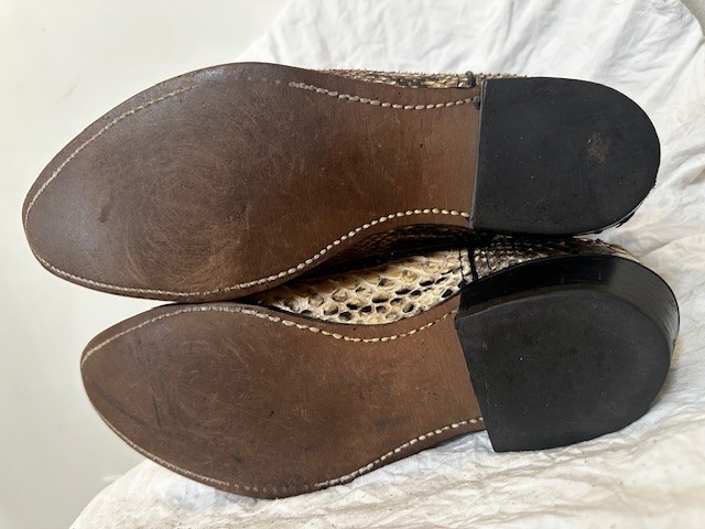 Square Toe Laredo 11.5 Python Boots Excellant Con… - image 4