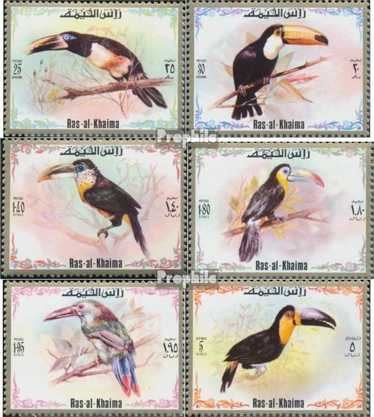 sellos Ras al Chaima 1972 Mi 920A-925A (completa edición) usado 1972 Tukane