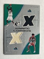 2002-03 Upper Deck SPx Kevin Garnett / Wally Szczerbiak Dual Warm-Up Patch #KGWS