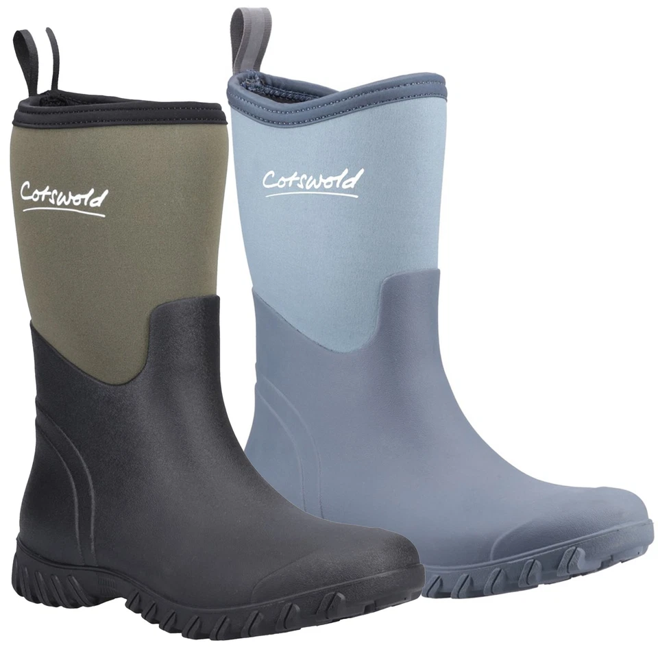 Womens Cotswold Ashmead Mid Calf Neoprene Wellington Wellie Sizes 3 to 8