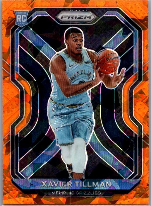 2020-21 Panini Prizm #299 Xavier Tillman Orange Ice Prizms