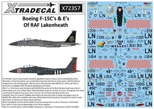 Xtradecal 1/72 F-15 USAF at RAF Lakenheath UK 48th FW Boeing F-15C F-15E Decals