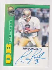 2004 TK Legacy NOTRE DAME QB CLUB AUTOGRAPH QB9 RON POWLUS /350 ON CARD AUTO QTY