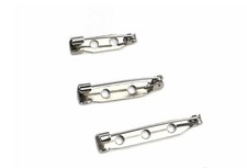 140 Bar Pins Brooch Clasp Pin Backs Safety Pin Metal Silver Tone 20mm 25mm 38mm