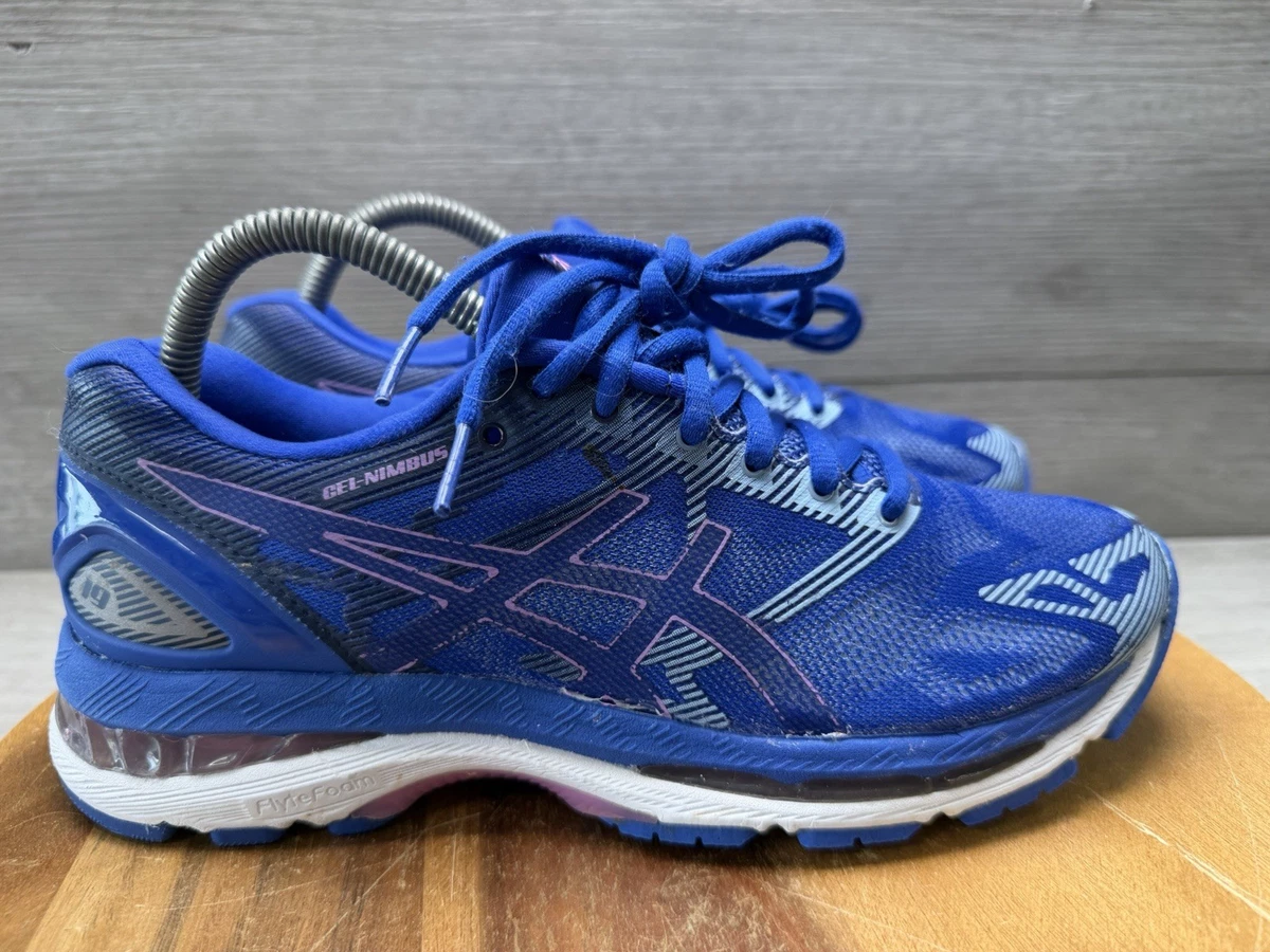 ASICS Gel Nimbus 19 Men\'s Blue Running Shoes‎ Athletic Sneakers Size 12 T700N Asics Gel Nimbus 19 T700N-4907 Mens Blue Canvas Lace Up  main image 2