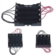 High Quality Plastic Battery Holder Storage Box Case for 4x 18650 With Wire Lead