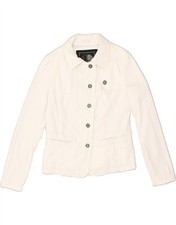AMERICANINO Mujer Chaqueta Bomber Reino Unido 14 Mediana Off White Poliéster BB10