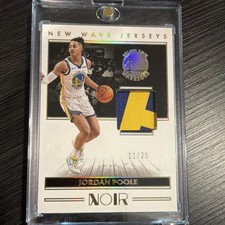 Panini 2019-20 Noir New Wave Jerseys Jordan Poole #NW-JPL 11/25 Warriors