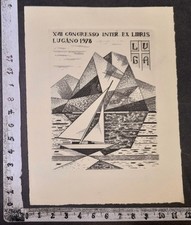 WUNDERKAMMER PL EXLIBRIS 305 - " SVIZZERA LUGANO " - * ALDO GALLI * - C