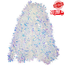 20Ft/6M Christmas Tinsel Garland Iridescent Metallic Hanging Garland for Christm
