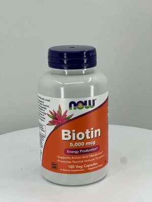 Now Foods Biotin 5,000 mcg 120 Veg Caps