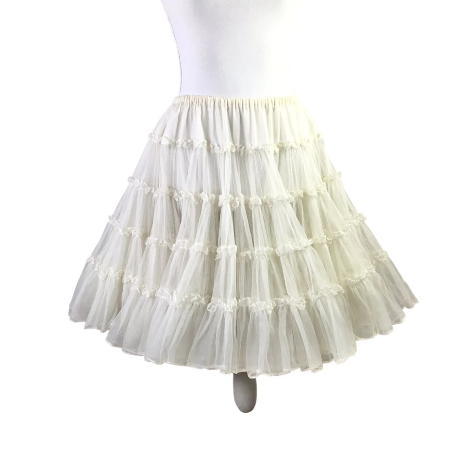 Anágua Ruthad Vintage Crinolina Swing Quadrada Dança Branca Western Anos 50 Anos 60 - Imagem 2 de 4