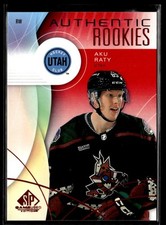 2024-25 SP Game Used Red authentic rookies Aku Raty Rookie Utah Hockey Club #274