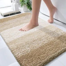 OLANLY Bathroom Rugs Mat 30x20, Extra Soft Absorbent 30" x 20", Tan 