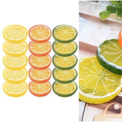 Foto Requisiten Kunststoff Gefälschte Zitronenscheiben Kunststoff Obst Modell M