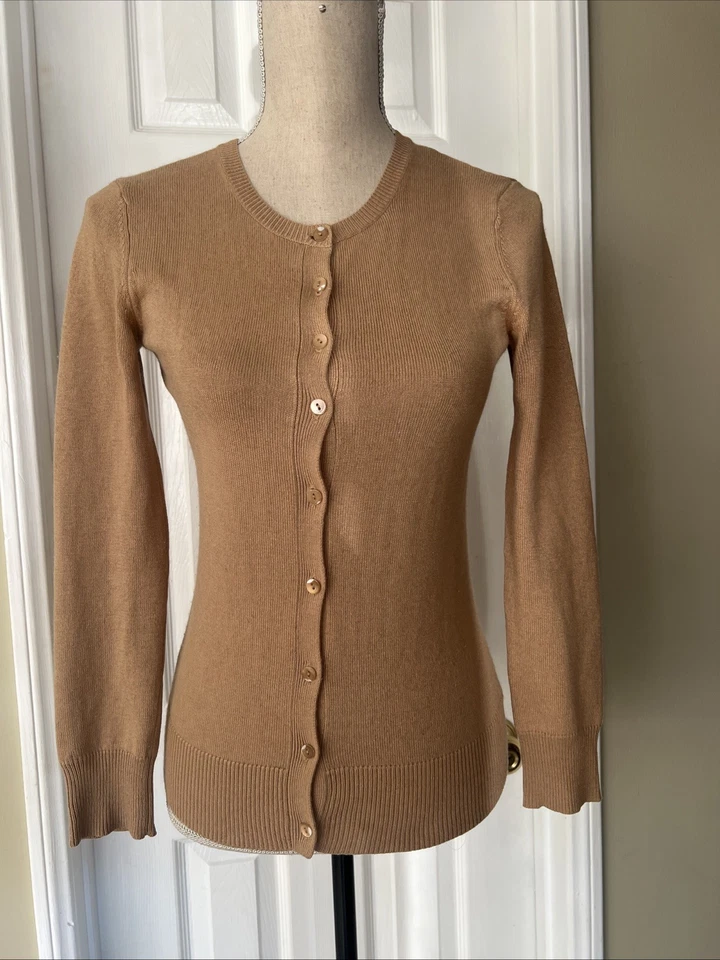 Barneys New York женские шелк и кашемир желтовато-коричневый/бежевый цвет размер S - Изображение 2 из 4