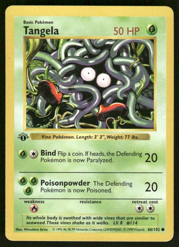 Tangela — Base Set (1st Edition,Shadowless)