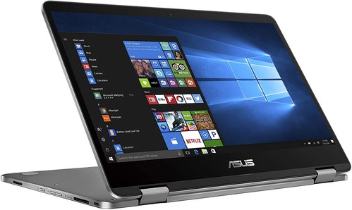 ASUS J401MA-PS04T 14" 2-in-1 Touch Laptop Intel Celeron N4020 4GB 128GB Win10 - Picture 6 of 7