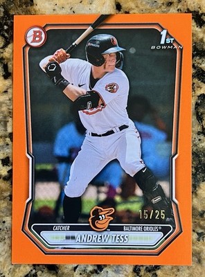 2026 Bowman Baseball ANDREW TESS 1st Bowman Orange Paper Parallel /25 - ORIOLES