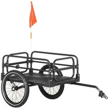 Bike Cargo Trailer Bike Wagon Bicycle Trailer with Suspension, 16'' Big Wheels