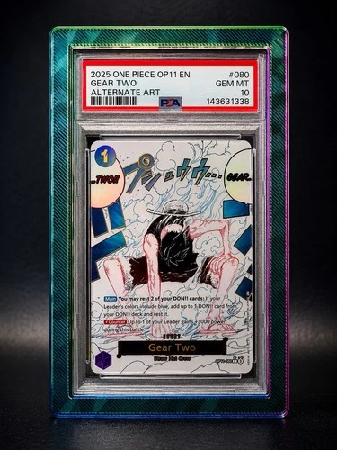 Gear Two PSA 10 One Piece English Card Luffy D. Monkey OP11-080 Alt Art 2025